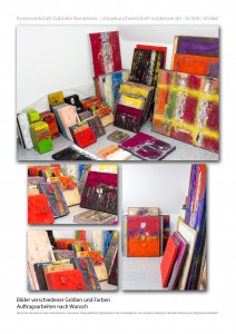Bilder verschiedener Größen und Farben